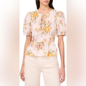 Parker The Alina Floral Cotton Crop Top